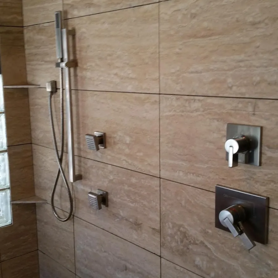 Shower fixture installation for Water Heater Replacement in Wilna